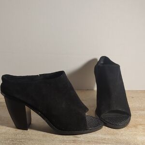New Free People X Sol Sana Black Suede Open-Toe Heeled Mule Eur 39